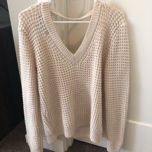 slouchy off the shoulder sweater